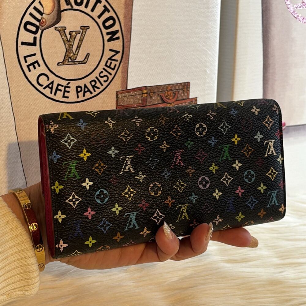 Authentic Louis Vuitton Monogram Multicolor Noir Sarah Women's - Picture 2 of 9